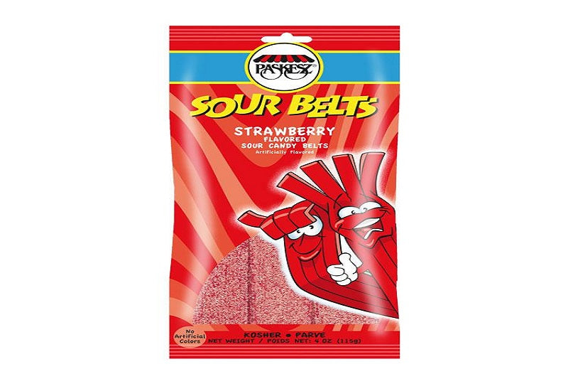 SOUR BELTS STRAWBERRY- large-24pcs in a Box