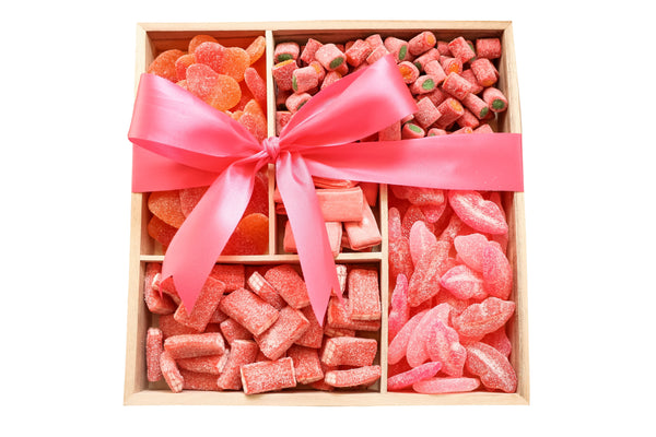 Gift Platter Collection - Square Wooden Tray - Pink