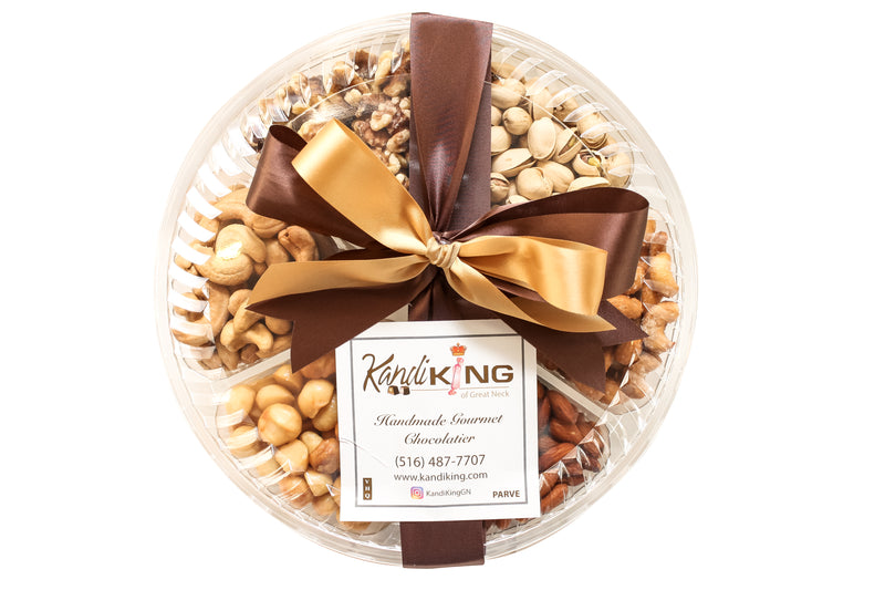 6 Section Gift Tray - Nuts Collection - Almonds, Pistachios, Macadamias, Walnuts, Cashews & Honey Glazed Cashews