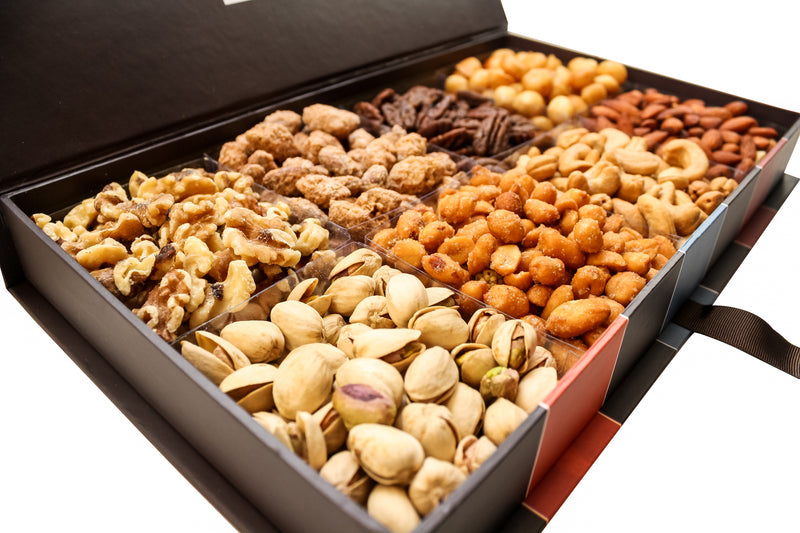 8 Section Gift Box Platter - Nuts Collection