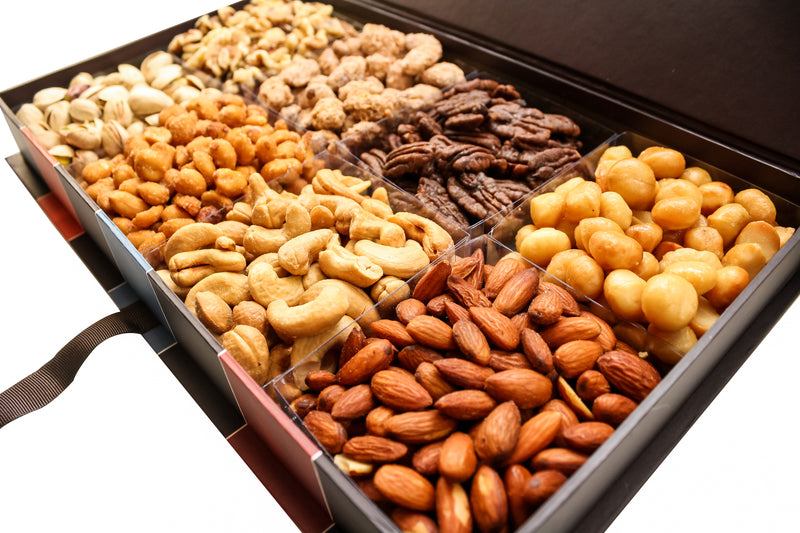 8 Section Gift Box Platter - Nuts Collection