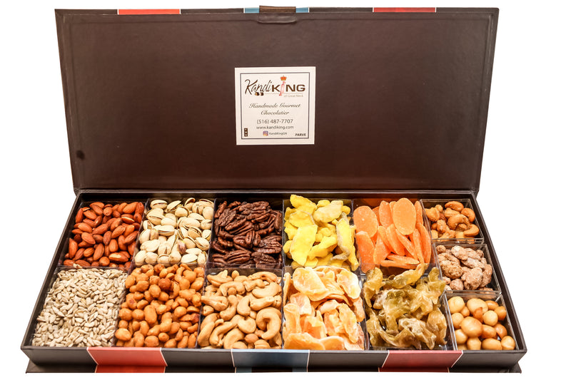 13 Section Gift Box Platter - Dried Fruits & Nuts Collection
