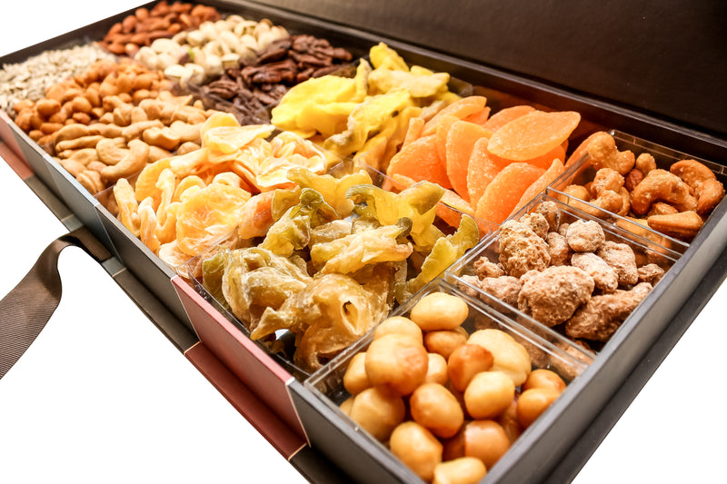 13 Section Gift Box Platter - Dried Fruits & Nuts Collection