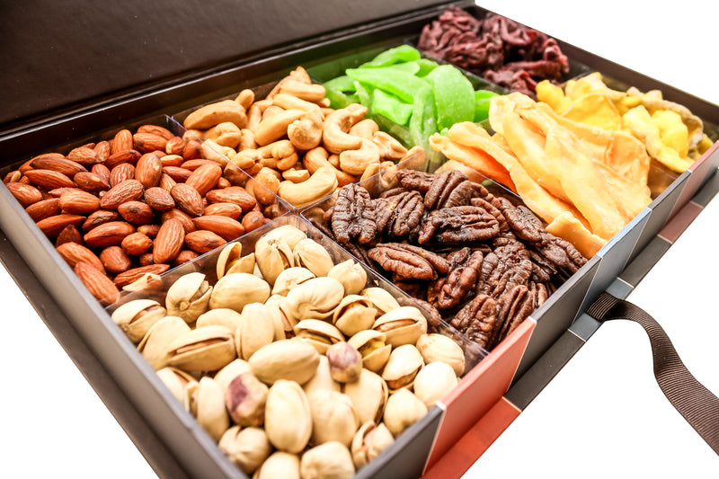 8 Section Gift Box Platter - Dried Fruits & Nuts Collection