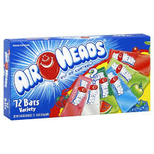 Airheads Candy Taffy Bars 72 Count Box Assorted Flavors Bulk