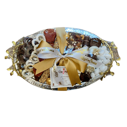 Purim Oval Stainless Steal Tray
