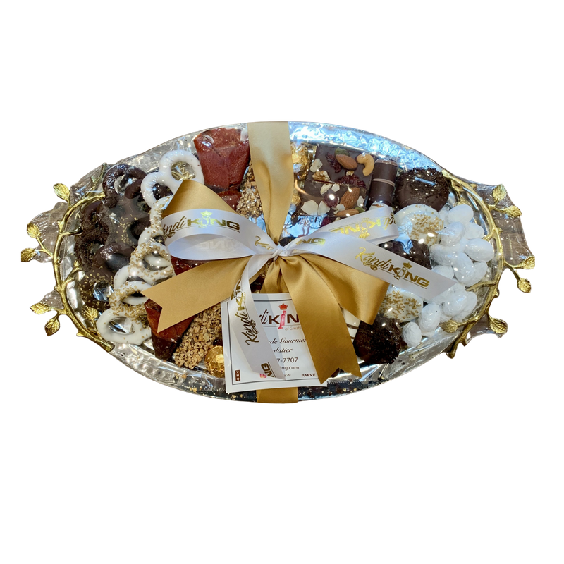 Purim Oval Stainless Steal Tray